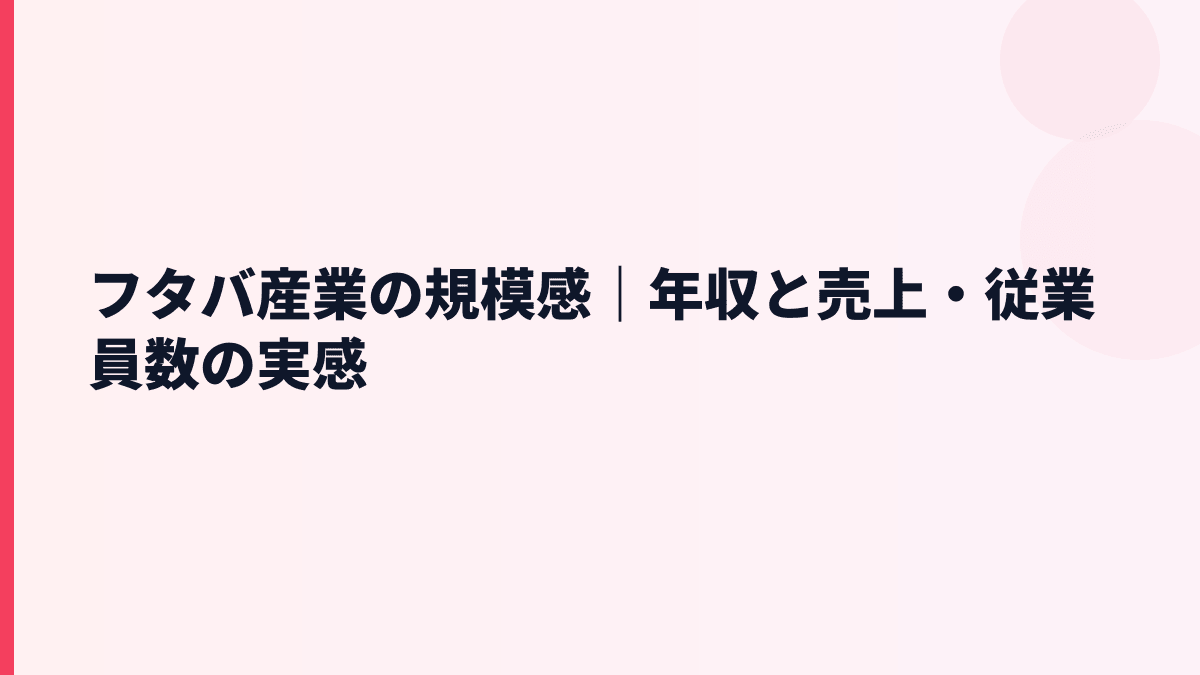 フタバ産業の規模感｜年収と売上・従業員数の実感