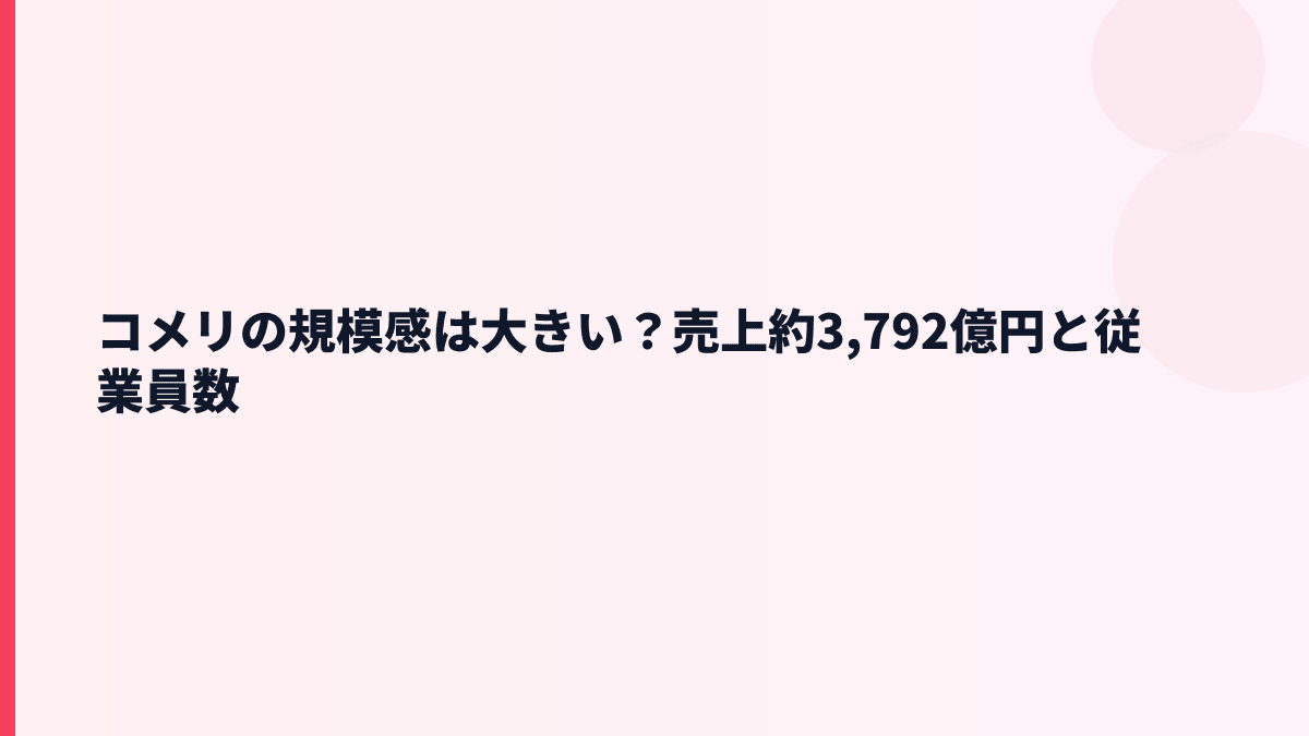 コメリの規模感は大きい？売上約3,792億円と従業員数