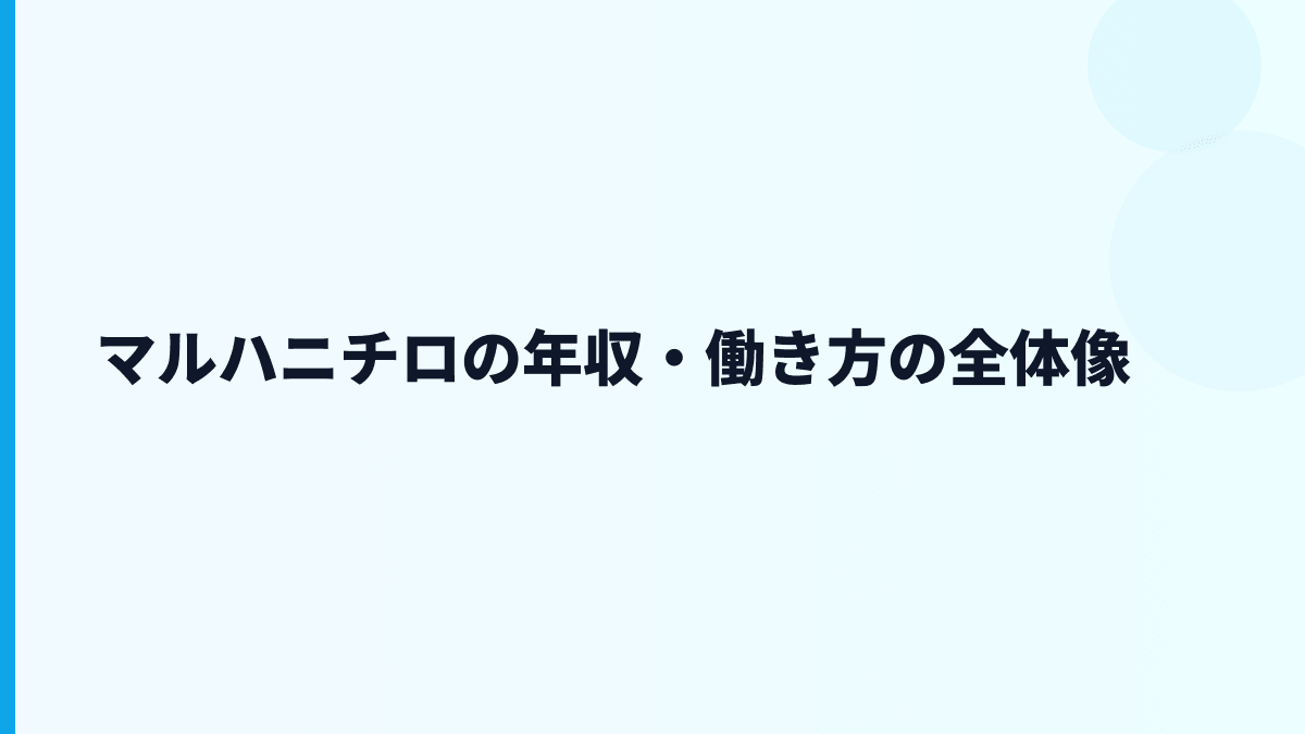 マルハニチロの年収・働き方の全体像
