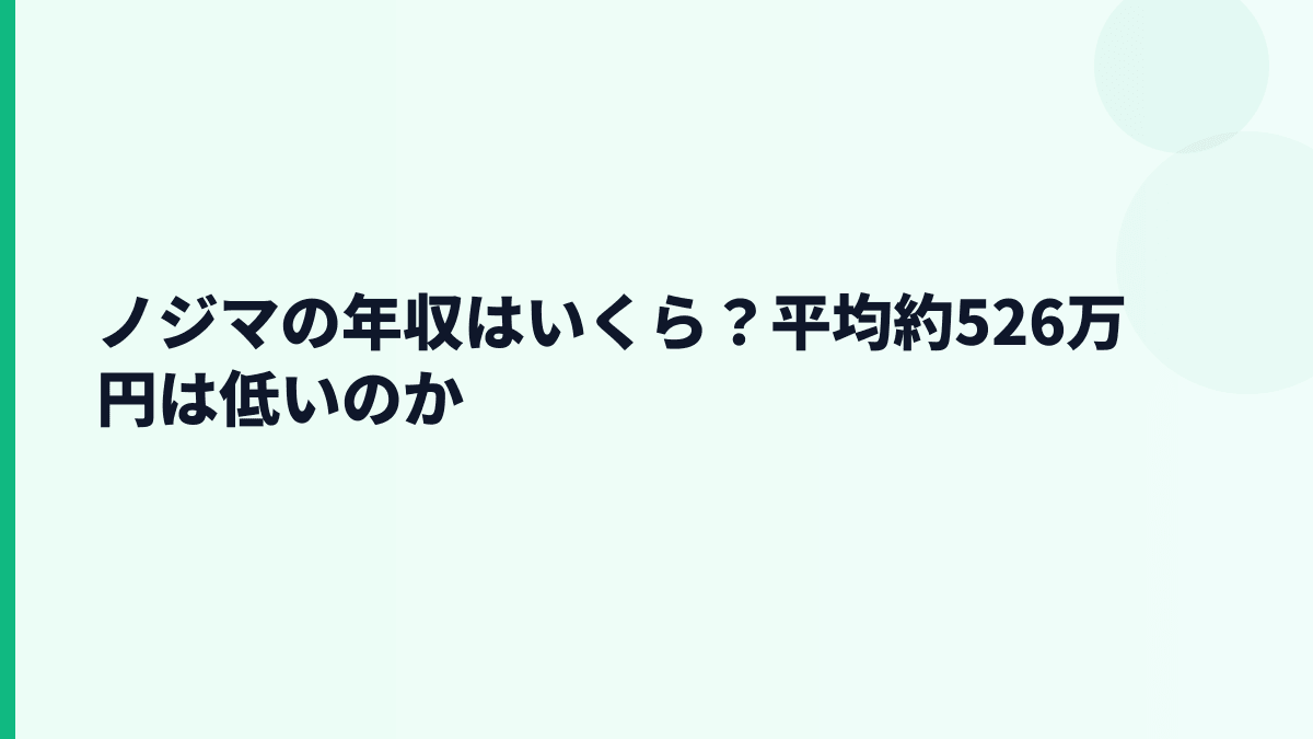 ノジマの年収はいくら？平均約526万円は低いのか