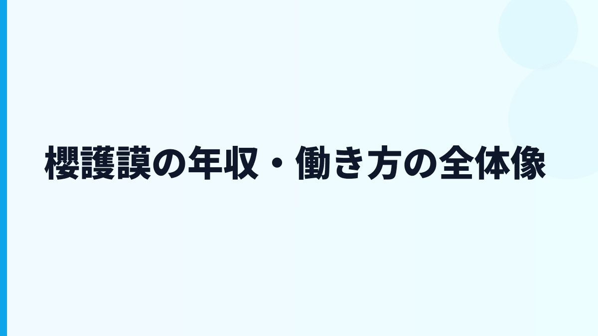 櫻護謨の年収・働き方の全体像