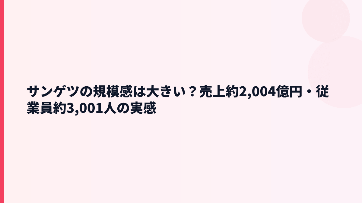 サンゲツの規模感は大きい？売上約2,004億円・従業員約3,001人の実感